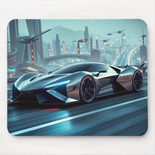 Urban Racer - futuristische hypercar Muismat (Voorkant)