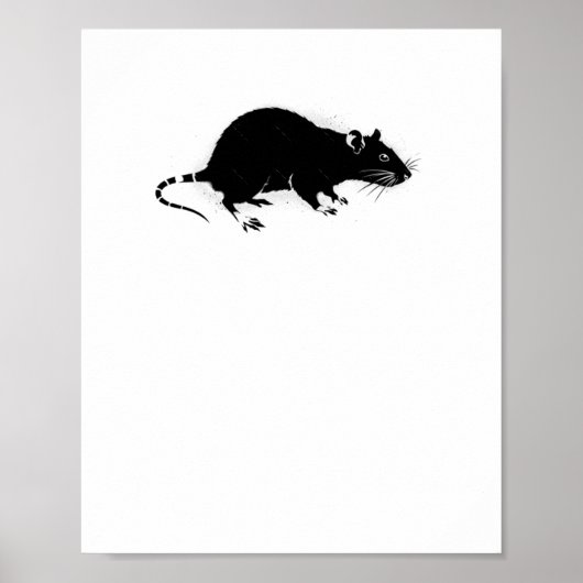 Urban Rat Stencil Graffiti Art Sticker Poster (Voorkant)