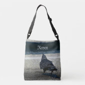 Urban Raven Shades of Grey and Black Crossbody Tas (Achterkant)