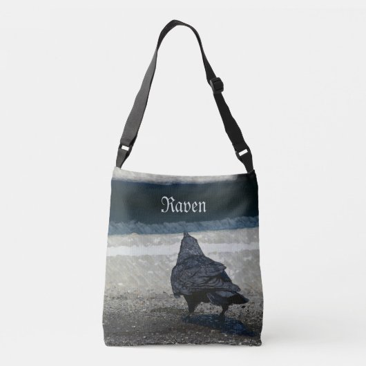 Urban Raven Shades of Grey and Black Crossbody Tas (Achterkant)