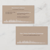 Urban Real Estate Agent Custom Visitekaartje (Voorkant / Achterkant)
