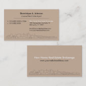 Urban Real Estate Agent Custom Visitekaartje (Voorkant / Achterkant)