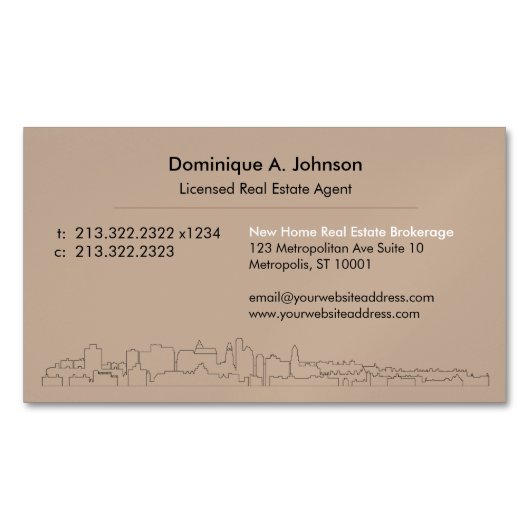 Urban Real Estate Custom Magnetisch Visitekaartje (Voorkant)