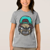 Urban Rebel: gezicht in graffitistijl Tri-Blend Shirt (Voorkant)