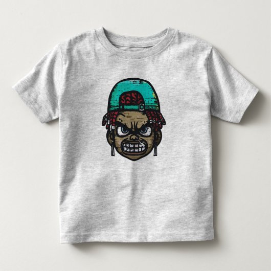 Urban Rebel: Graffiti Style Gezicht Kinder Shirts (Voorkant)