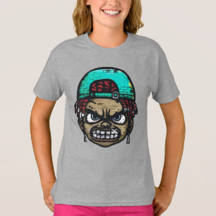 Urban Rebel: Graffiti Style Gezicht T-shirt