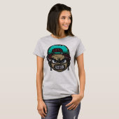 Urban Rebel: Graffiti Style Gezicht T-shirt (Voorkant volledig)