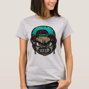 Urban Rebel: Graffiti Style Gezicht T-shirt