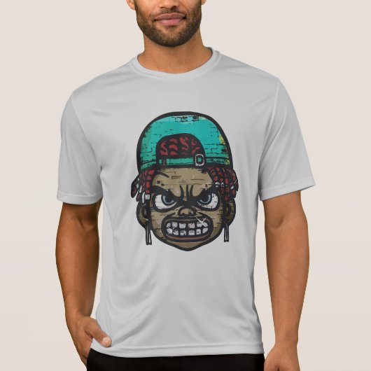 Urban Rebel: Graffiti Style Gezicht T-shirt (Voorkant)