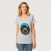 Urban Rebel: Graffiti Style Gezicht T-shirt (Voorkant volledig)