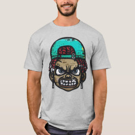 Urban Rebel: Graffiti Style Gezicht T-shirt