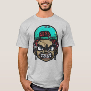 Urban Rebel: Graffiti Style Gezicht T-shirt