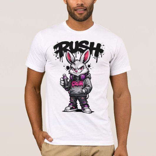 Urban Rebel Konijn Graffiti T-shirt (Voorkant)