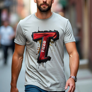 Urban Rebellion: gedurfde "T" graffiti T-shirt