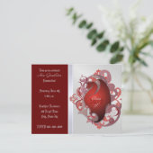 Urban Red Fantasy Dragon Afstuderen Kaart (Staand voorkant)