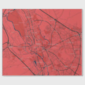 URBAN RED NAVY OXFORD UNIVERSITY UK OUTLINE MAP CADEAUPAPIER (Vlak)