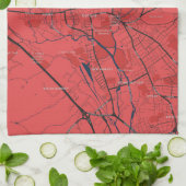 URBAN RED NAVY OXFORD UNIVERSITY UK OUTLINE MAP THEEDOEK (Gevouwen)