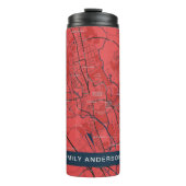 URBAN RED NAVY OXFORD UNIVERSITY UK OUTLINE MAP THERMOSBEKER (Voorkant)
