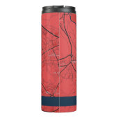 URBAN RED NAVY OXFORD UNIVERSITY UK OUTLINE MAP THERMOSBEKER (Achterkant)