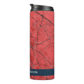 URBAN RED NAVY OXFORD UNIVERSITY UK OUTLINE MAP THERMOSBEKER (Geroteerd rechts)