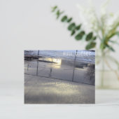 Urban Reflections Hull Quebec Canada Fence Clouds Briefkaart (Staand voorkant)