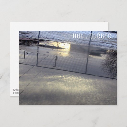 Urban Reflections Hull Quebec Canada Fence Clouds Briefkaart (Voorkant / Achterkant)