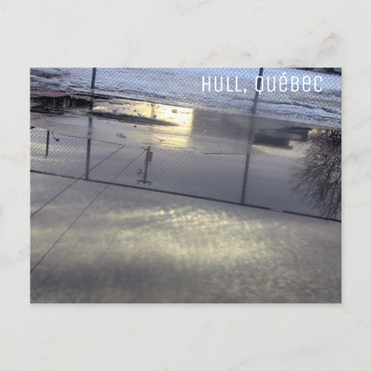 Urban Reflections Hull Quebec Canada Fence Clouds Briefkaart (Voorkant)