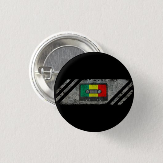 Urban reggae cassette ronde button 3,2 cm (Voorkant /achterkant)