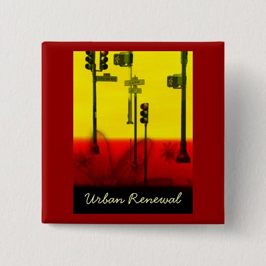 URBAN RENEWAL VIERKANTE BUTTON 5,1 CM (Voorkant)