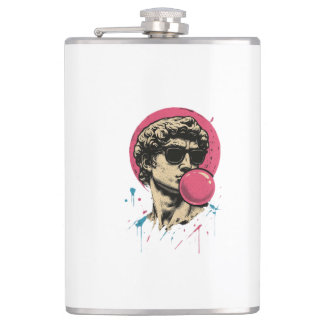 Urban Retro David — Bubblegum Pop Standbeeld Heupfles