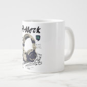 Urban Retro Headphone Vibe Illustration Grote Koffiekop (Voorkant rechts)