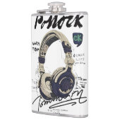 Urban Retro Headphone Vibe Illustration Heupfles (Links)