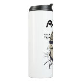 Urban Retro Headphone Vibe Illustration Thermosbeker (Gedraaid links)