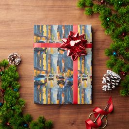 Urban Rhythms Cityscape Art Splash Cadeaupapier