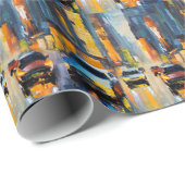 Urban Rhythms Cityscape Art Splash Cadeaupapier (Rol Hoek)