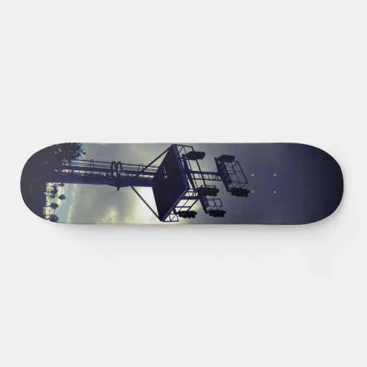 Urban Rustic Cityscape Riding Rails Skateboard (Horizontaal)