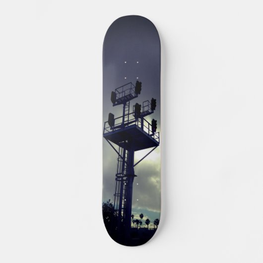 Urban Rustic Cityscape Riding Rails Skateboard (Voorkant)
