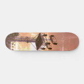 Urban Rustic Cityscape Riding Rails Two Skateboard (Horizontaal)