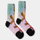 Urban Rustic Cityscape Waiting Crow Crew Socks Sokken (Rechts)