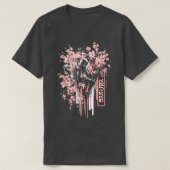 Urban Samurai onder Sakura T-shirt Modern Warrior  (Design voorkant)