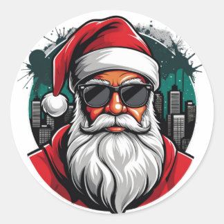 Urban Santa 10 Ronde Sticker