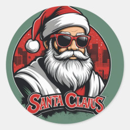 Urban Santa 4 Ronde Sticker