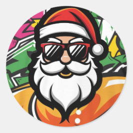 Urban Santa 5 Ronde Sticker