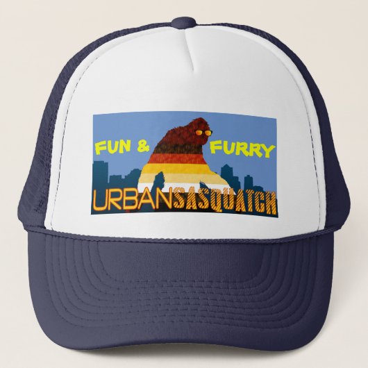 Urban Sasquatch Fun & Furry Beer Pride Trucker Pet (Voorkant)