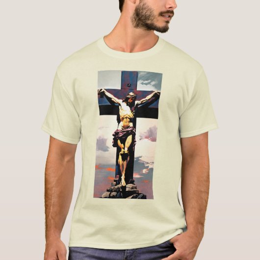 🎨 Urban Savior: Jesus in Graffiti Art ✝️🧱 T-shirt (Voorkant)