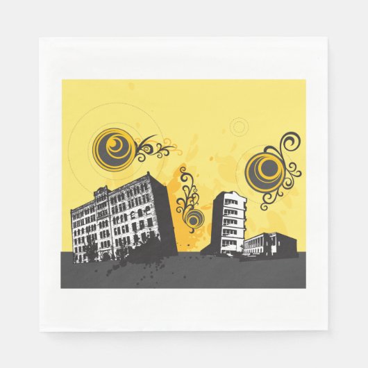 Urban Scene Paper Napkins Servet (Voorkant)