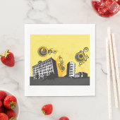 Urban Scene Paper Napkins Servet