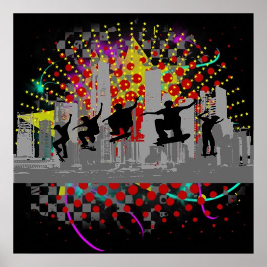 Urban Skateboarding Poster (Voorkant)