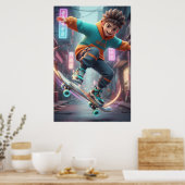 Urban Skater Kid – Street Style Poster Art (Keuken)