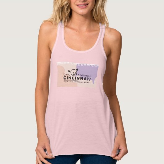 Urban Sketchers 2025 Cincy Dames Tank Top (Voorkant)